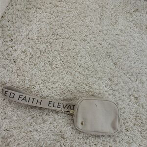 Cream Wristlet Pouch